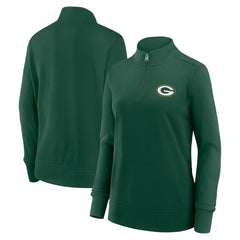 Green Bay Packers Logo Athletic Women's Velocity Quarter-Zip Jacket Green