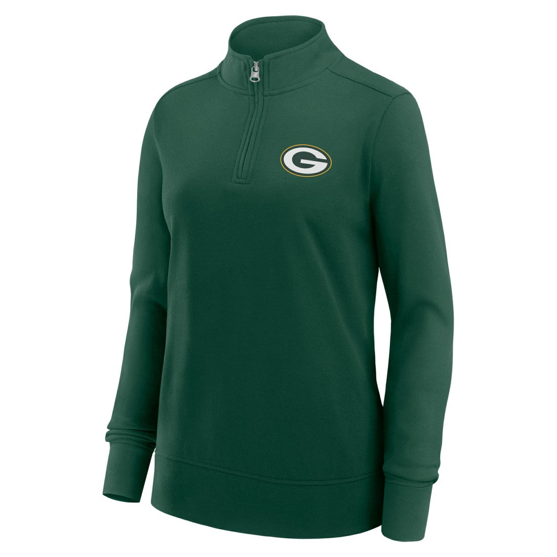 Green Bay Packers Logo Athletic Women's Velocity Quarter-Zip Jacket Green