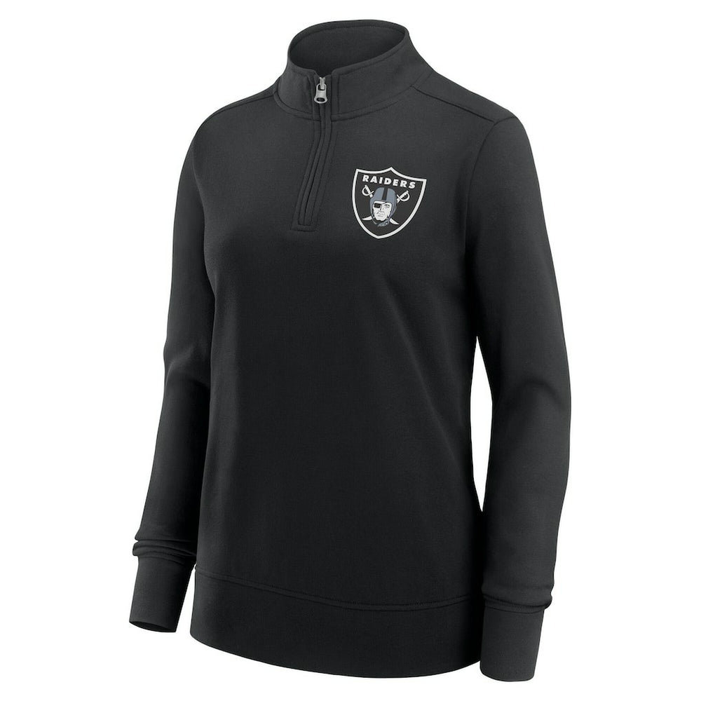 Las Vegas Raiders Logo Athletic Women's Velocity Quarter-Zip Jacket Black