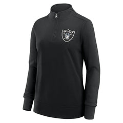 Las Vegas Raiders Logo Athletic Women's Velocity Quarter-Zip Jacket Black