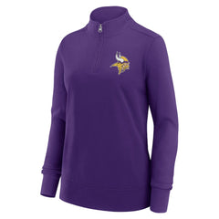 Minnesota Vikings Logo Athletic Women's Velocity Quarter-Zip Jacket Purple