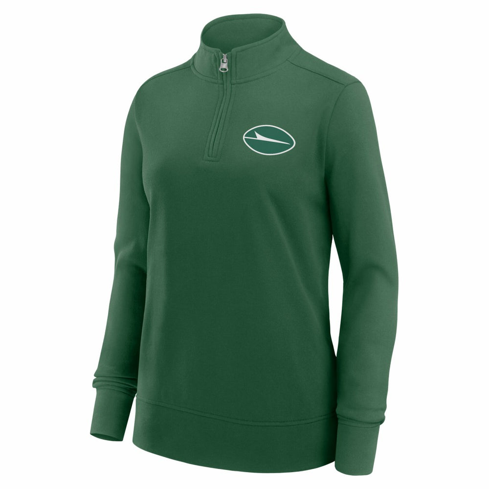 New York Jets Logo Athletic Women's Velocity Quarter-Zip Jacket Green