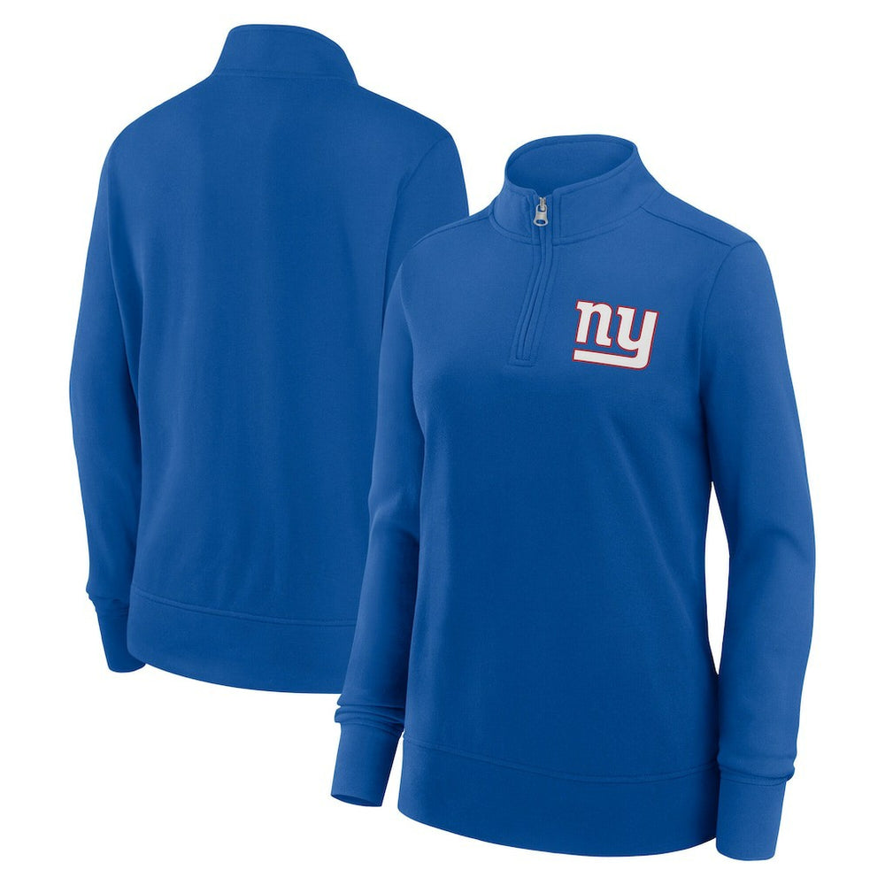 New York Giants Logo Athletic Women's Velocity Quarter-Zip Jacket Royal