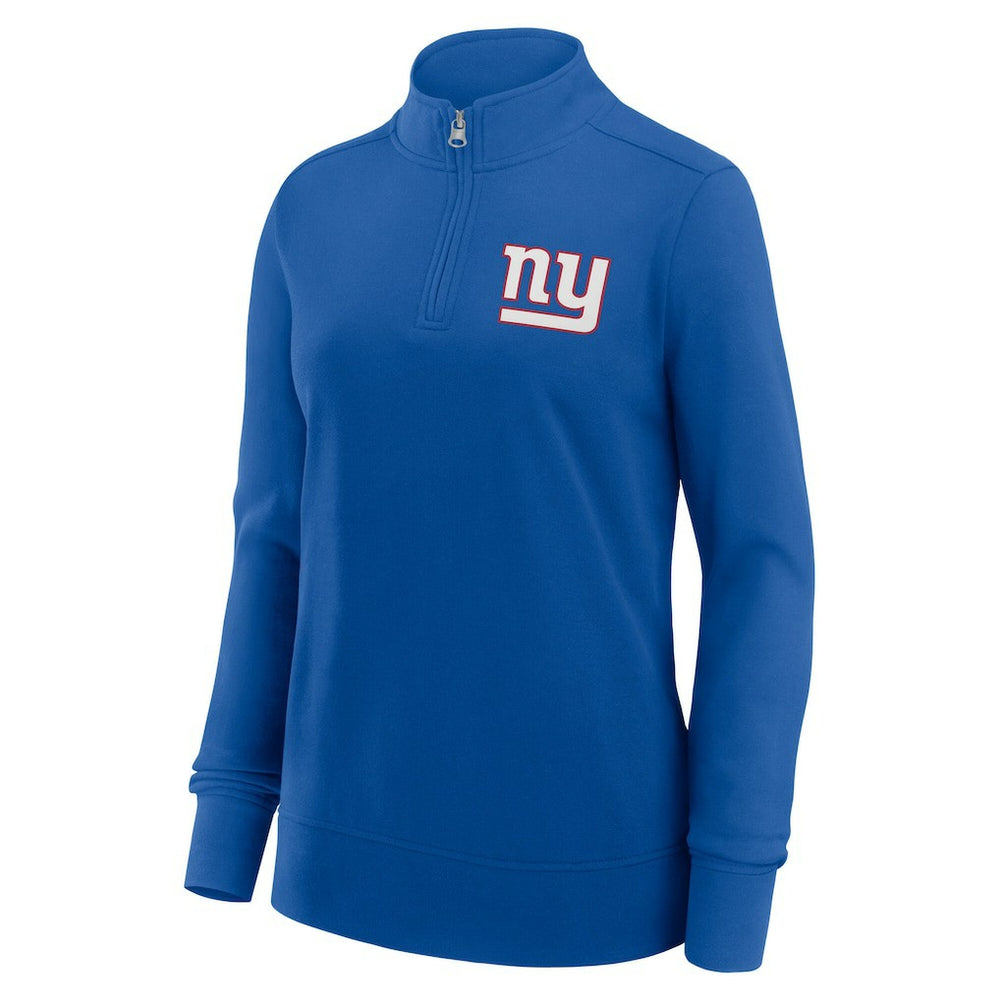 New York Giants Logo Athletic Women's Velocity Quarter-Zip Jacket Royal