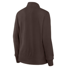 Cleveland Browns Logo Athletic Women's Velocity Quarter-Zip Jacket Brown
