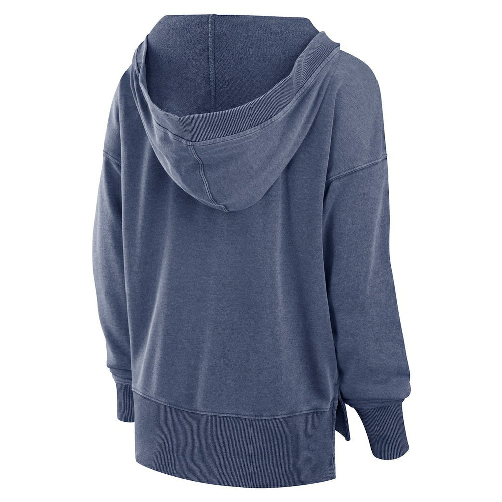 Seattle Seahawks Women's Initiative Snow Wash French Terry V-Neck Pullover Hoodie Heather College Navy