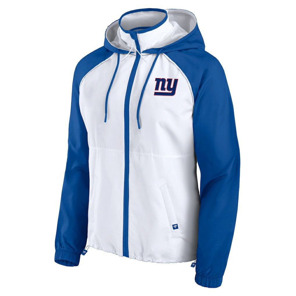 New York Giants Women's Full-Zip Anorak Hoodie Jacket White