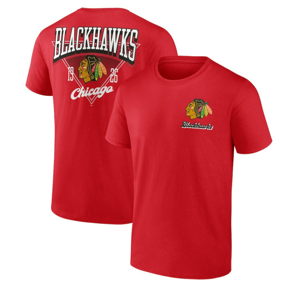NHL Chicago Blackhawks Logo Athletic Never Over T-Shirt - Red