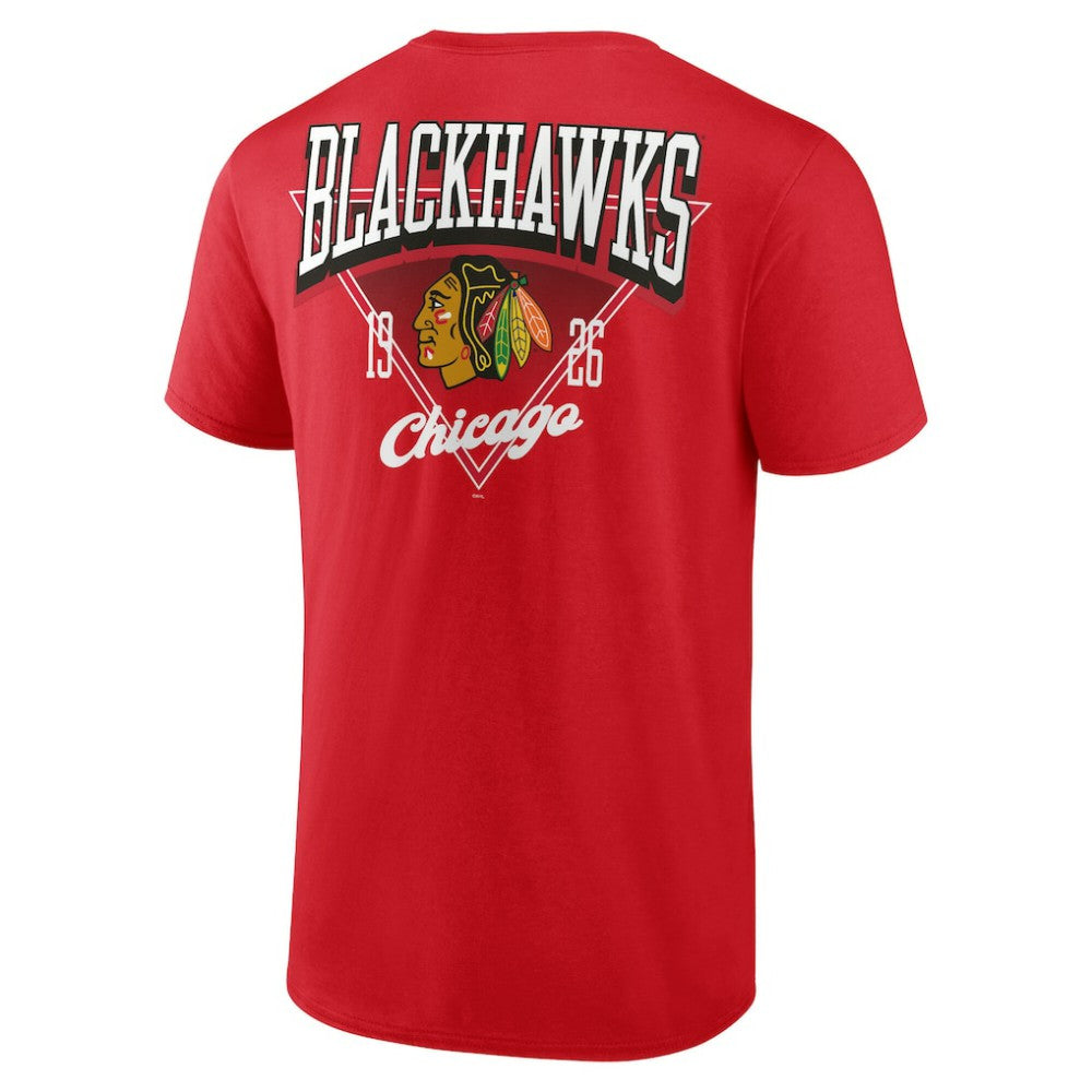 NHL Chicago Blackhawks Logo Athletic Never Over T-Shirt - Red