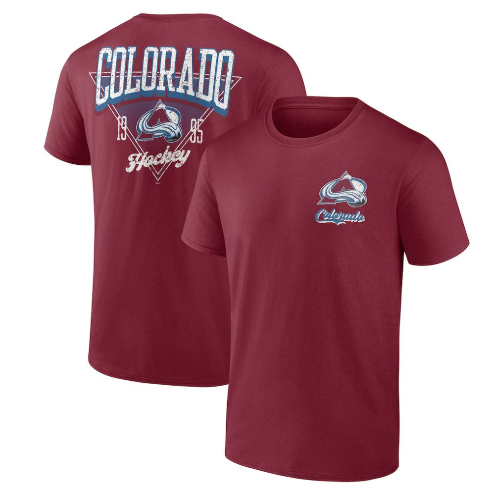 NHL Colorado Avalanche Logo Athletic Never Over T-Shirt - Burgundy