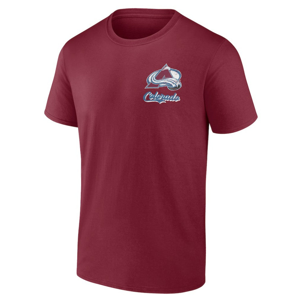 NHL Colorado Avalanche Logo Athletic Never Over T-Shirt - Burgundy