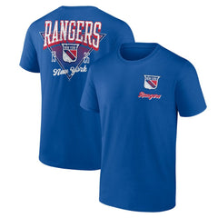 NHL New York Rangers Logo Athletic Never Over T-Shirt - Blue