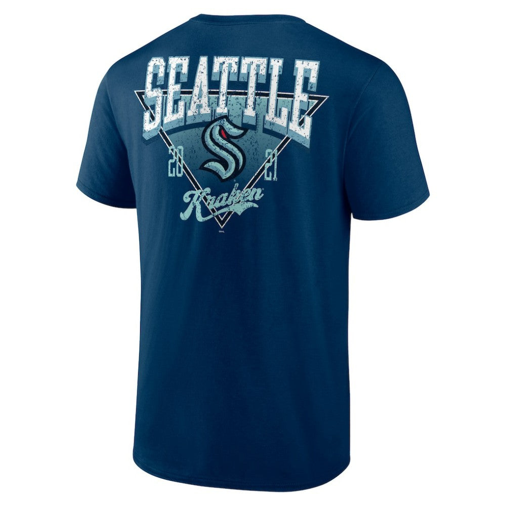 NHL Seattle Kraken Logo Athletic Never Over T-Shirt - Navy