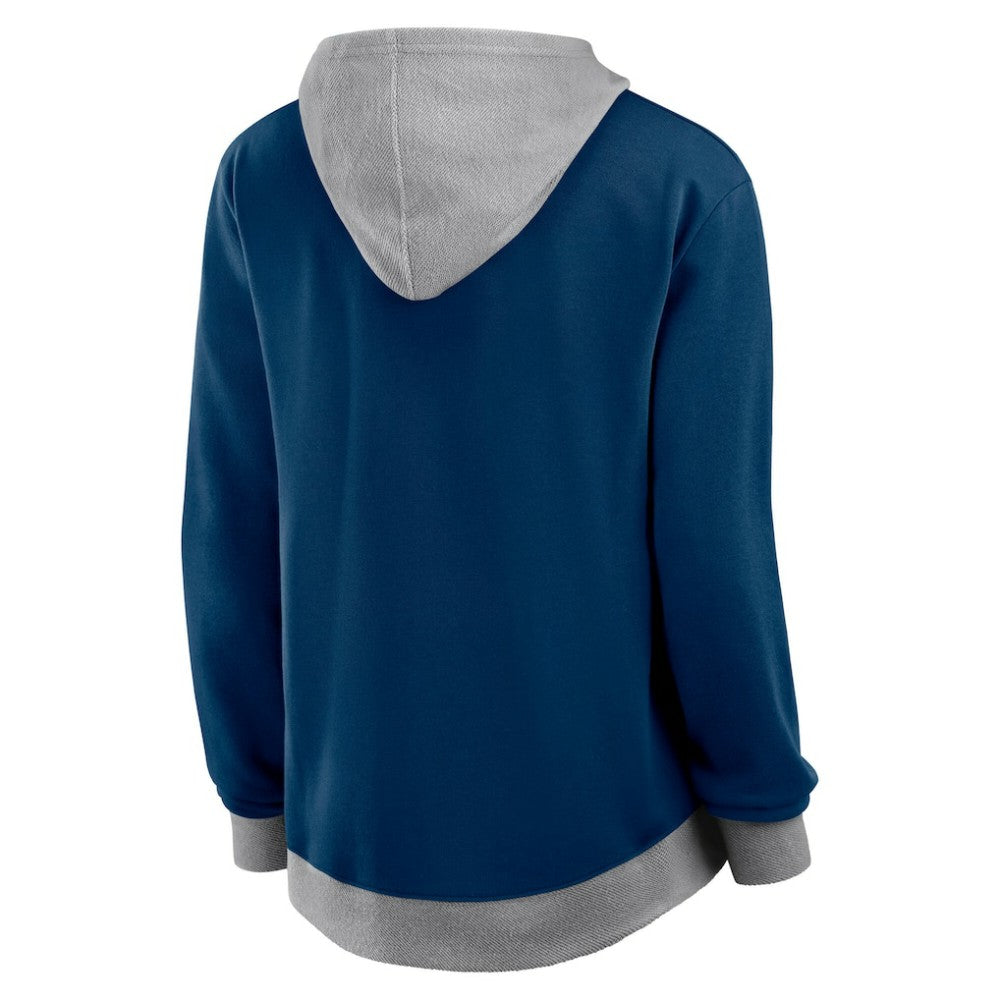 NHL Seattle Kraken Logo Athletic Women's Hit It French Terry Full-Zip Hoodie - Navy