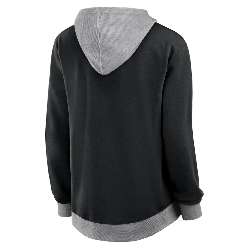 NHL Vegas Golden Knights Logo Athletic Women's Hit It French Terry Full-Zip Hoodie - Black