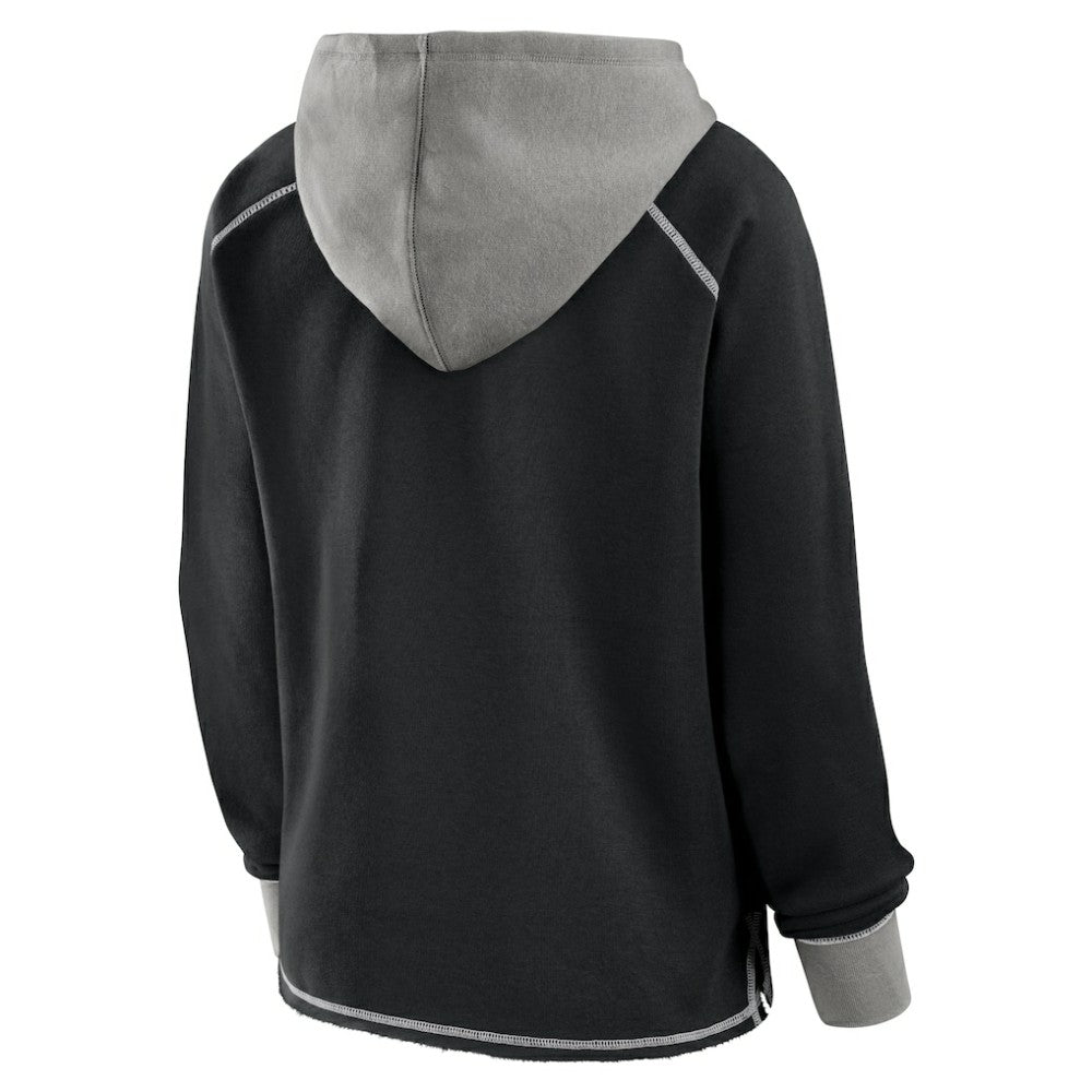 NHL Los Angeles Kings Logo Athletic Women's Hit It French Terry Full-Zip Hoodie - Black