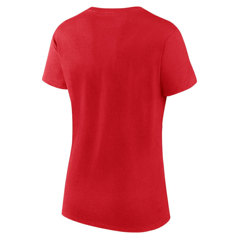 NHL New Jersey Devils Logo Athletic Women's Launch Scoop Neck T-Shirt - Red