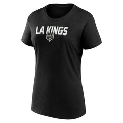 NHL Los Angeles Kings Logo Athletic Women's Launch Scoop Neck T-Shirt - Black