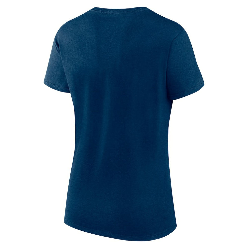 NHL Seattle Kraken Logo Athletic Women's Launch Scoop Neck T-Shirt - Navy