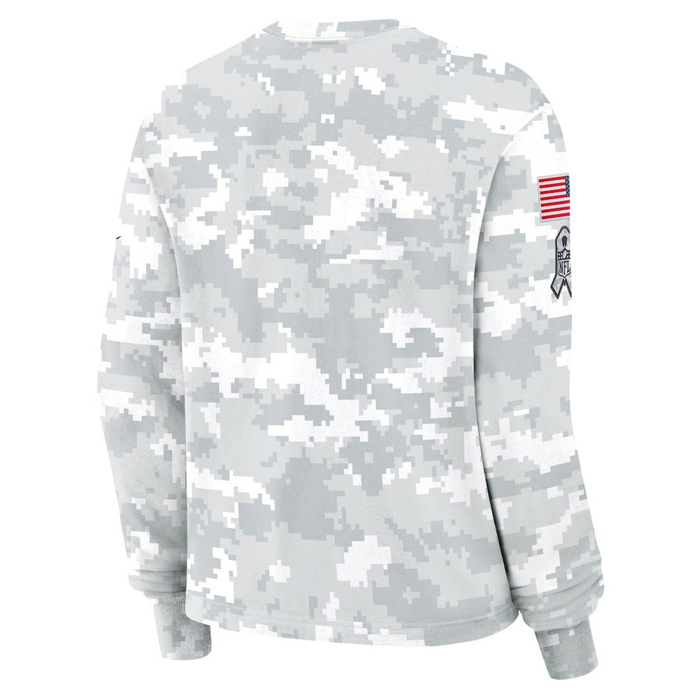 New York Jets Women's 2024 Salute To Service Dri-FIT Long Sleeve T-Shirt Arctic Camo