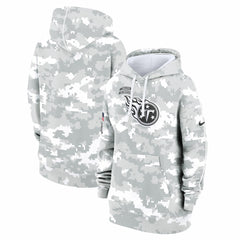 Tennessee Titans Women's 2024 Salute To Service Club Fleece Oversized Pullover Hoodie Arctic Camo