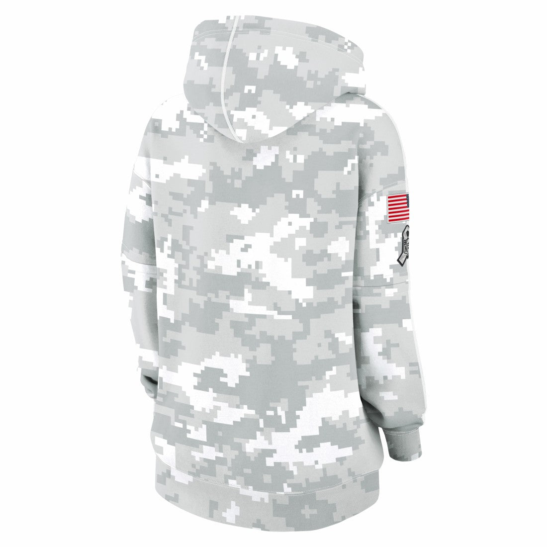 Tennessee Titans Women's 2024 Salute To Service Club Fleece Oversized Pullover Hoodie Arctic Camo