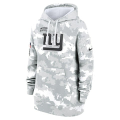 New York Giants Women's 2024 Salute To Service Club Fleece Oversized Pullover Hoodie Arctic Camo