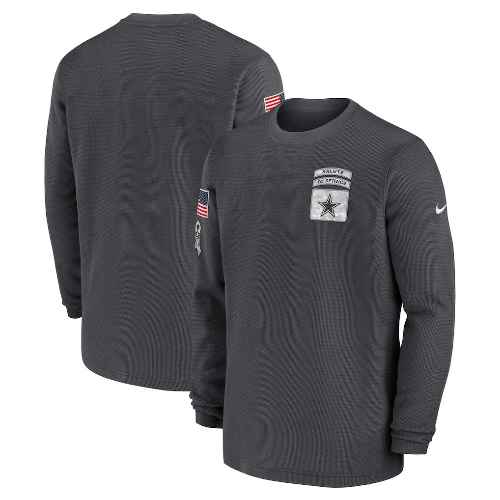 Dallas Cowboys 2024 Salute To Service Long Sleeve T-Shirt Anthracite