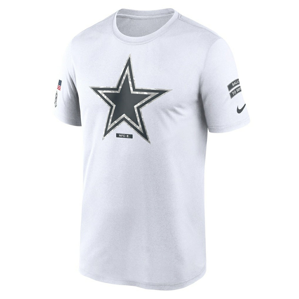 Dallas Cowboys 2024 Salute To Service Legend Performance T-Shirt White