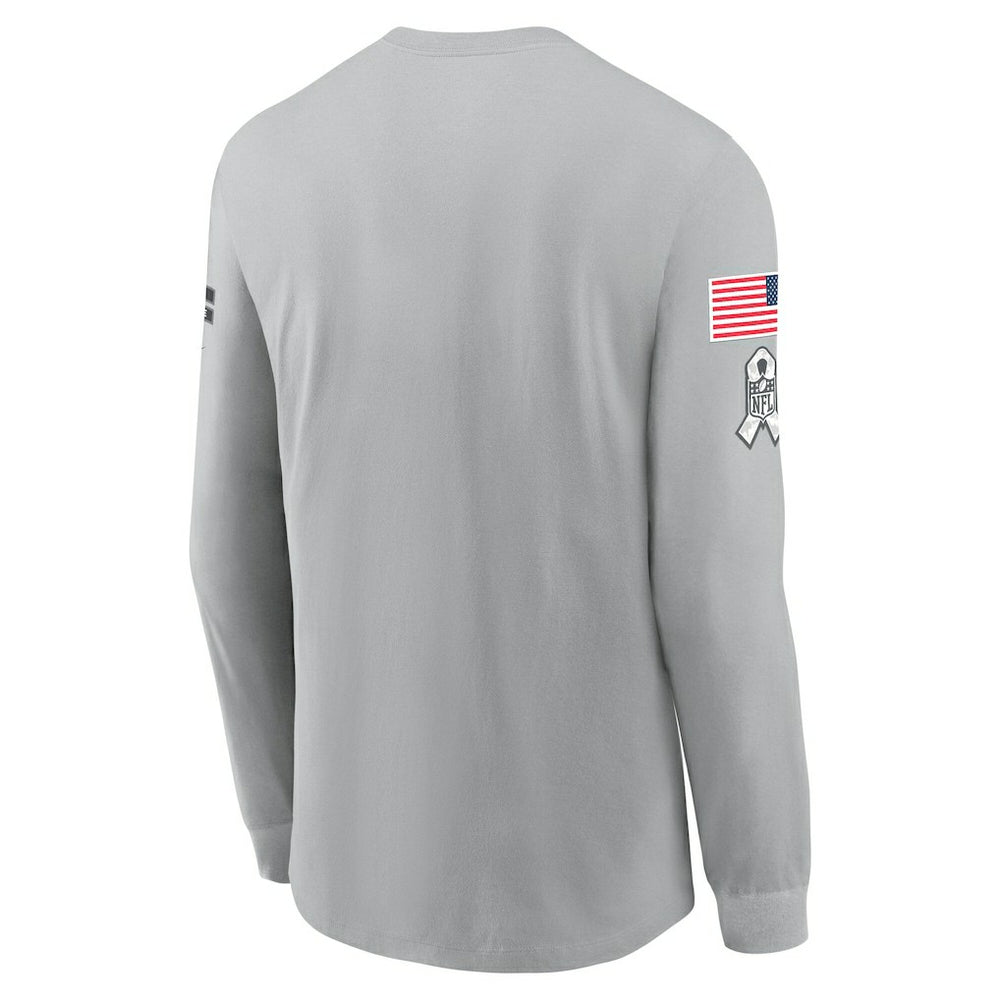Dallas Cowboys 2024 Salute To Service Long Sleeve T-Shirt Gray