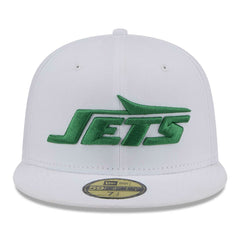 New York Jets New Era Wordmark Omaha 59FIFTY Fitted Hat White