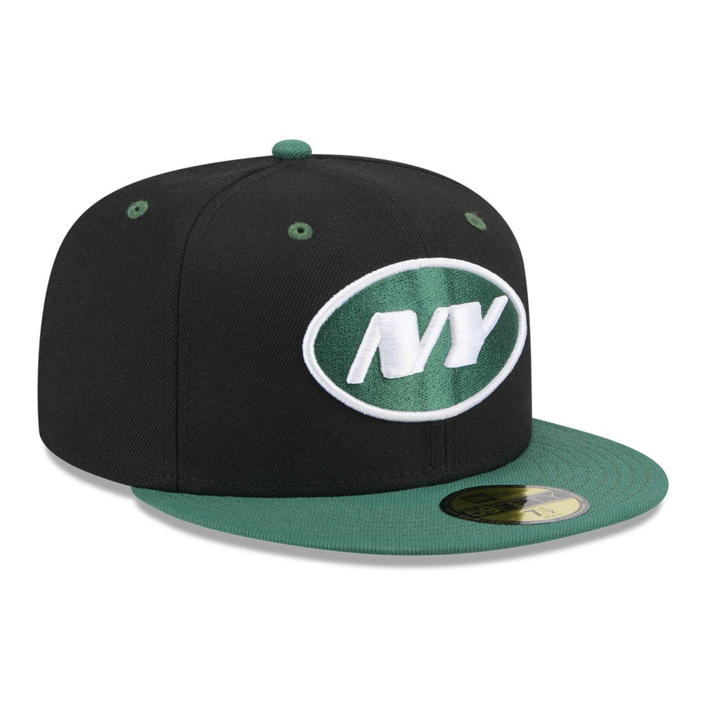New York Jets New Era Flipside 2Tone 59FIFTY Fitted Hat Black/Green