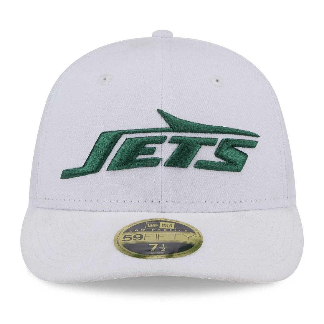 New York Jets New Era Wordmark Omaha Low Profile 59FIFTY Fitted Hat White