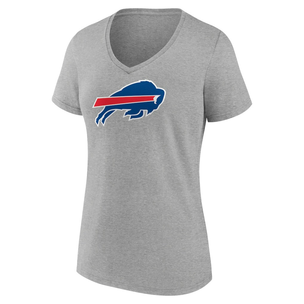 Josh Allen Buffalo Bills Women's Icon Player Name & Number V-Neck T-Shirt Gray