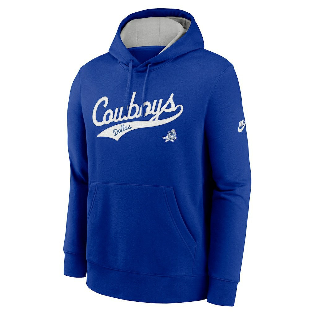 Dallas Cowboys Rewind Club Logo Pullover Hoodie Royal