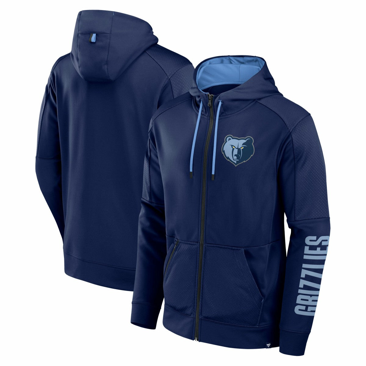 Memphis Grizzlies Baller Defender Performance Full-Zip Hoodie Navy