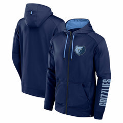 Memphis Grizzlies Baller Defender Performance Full-Zip Hoodie Navy