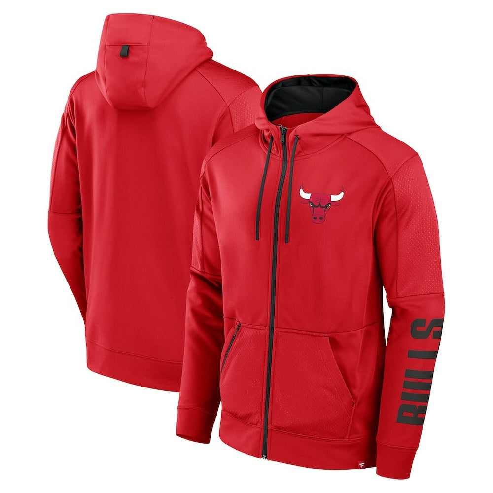 Chicago Bulls Baller Defender Performance Full-Zip Hoodie Red