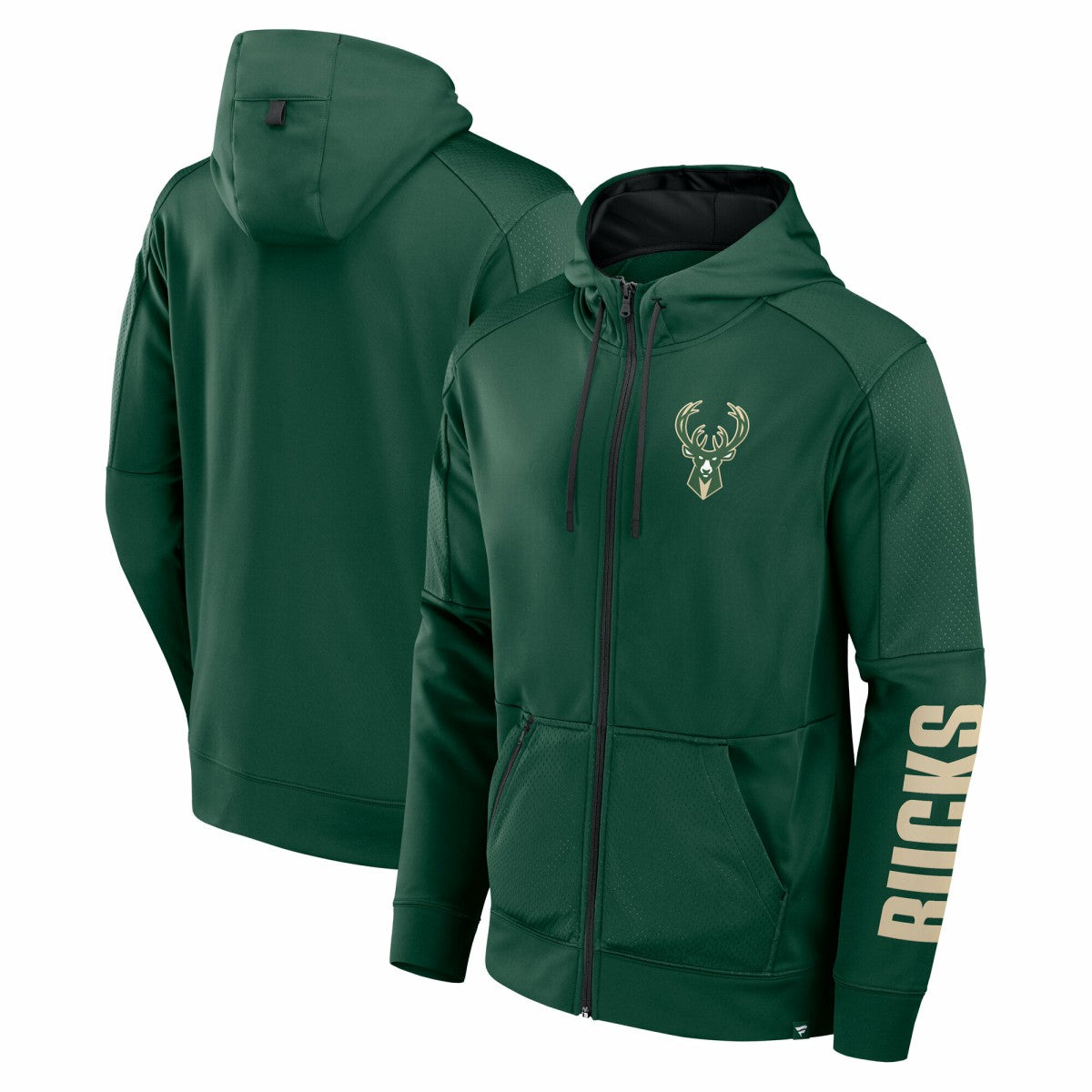 Milwaukee Bucks Baller Defender Performance Full-Zip Hoodie Hunter Green