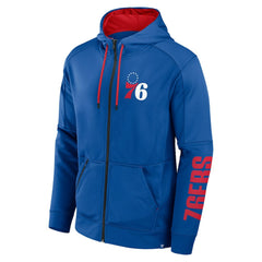 Philadelphia 76ers Baller Defender Performance Full-Zip Hoodie Royal