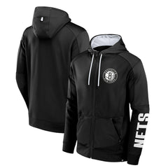 Brooklyn Nets Baller Defender Performance Full-Zip Hoodie Black