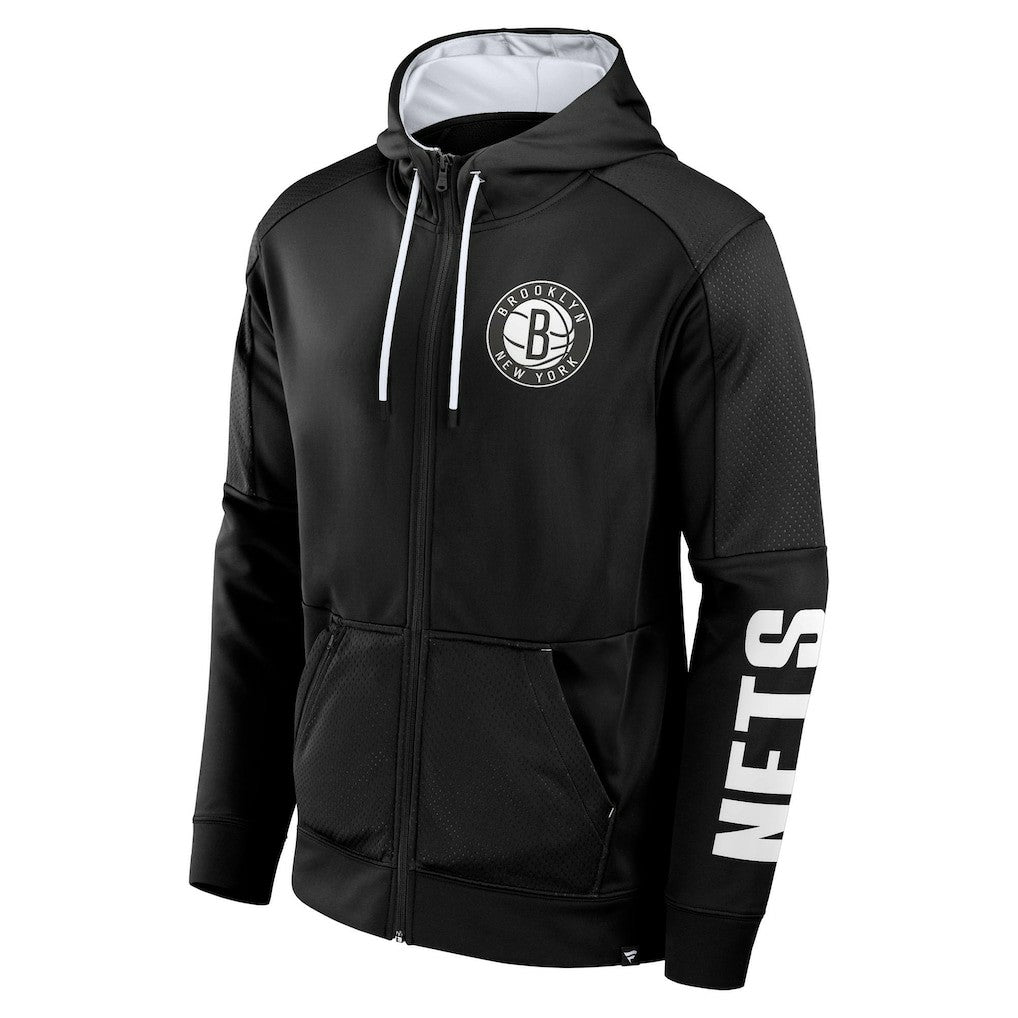 Brooklyn Nets Baller Defender Performance Full-Zip Hoodie Black