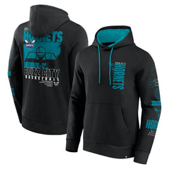 Charlotte Hornets Game Time Crossover Pullover Hoodie Black