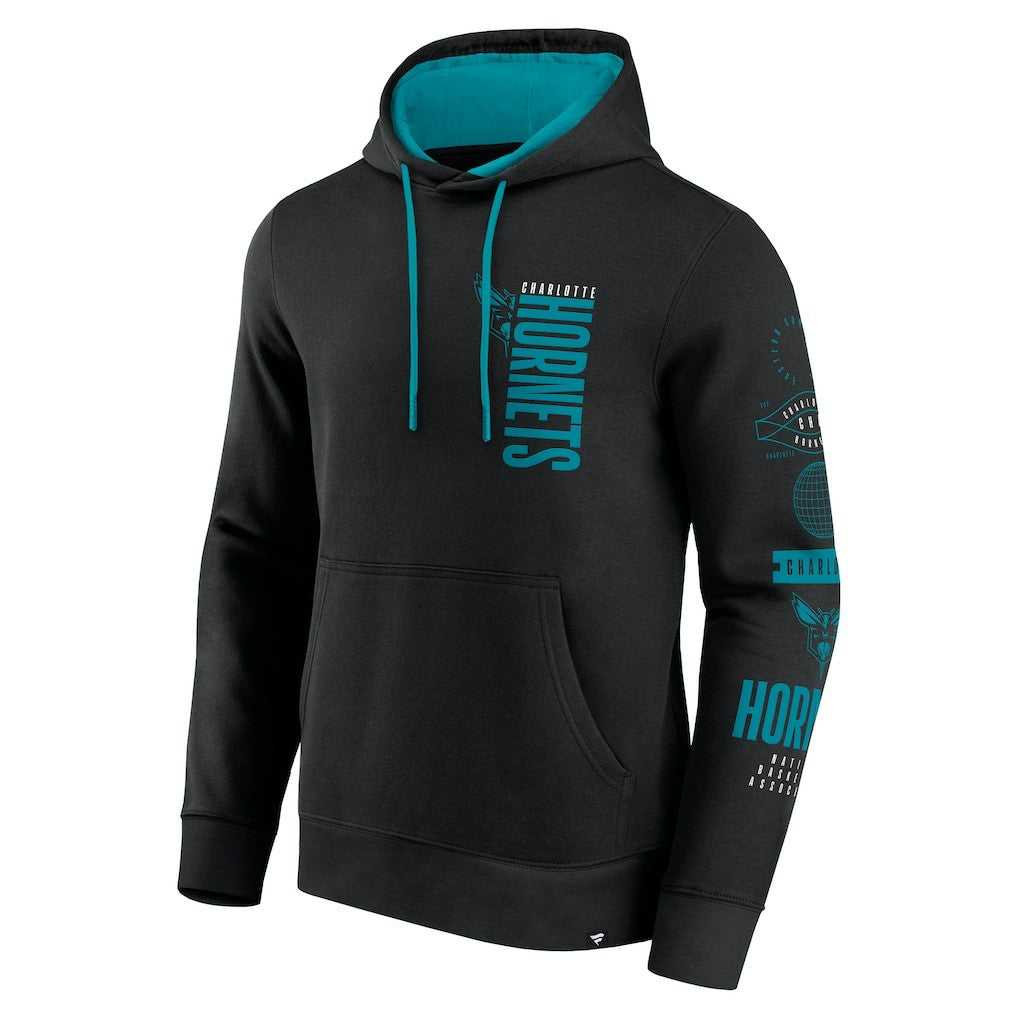 Charlotte Hornets Game Time Crossover Pullover Hoodie Black