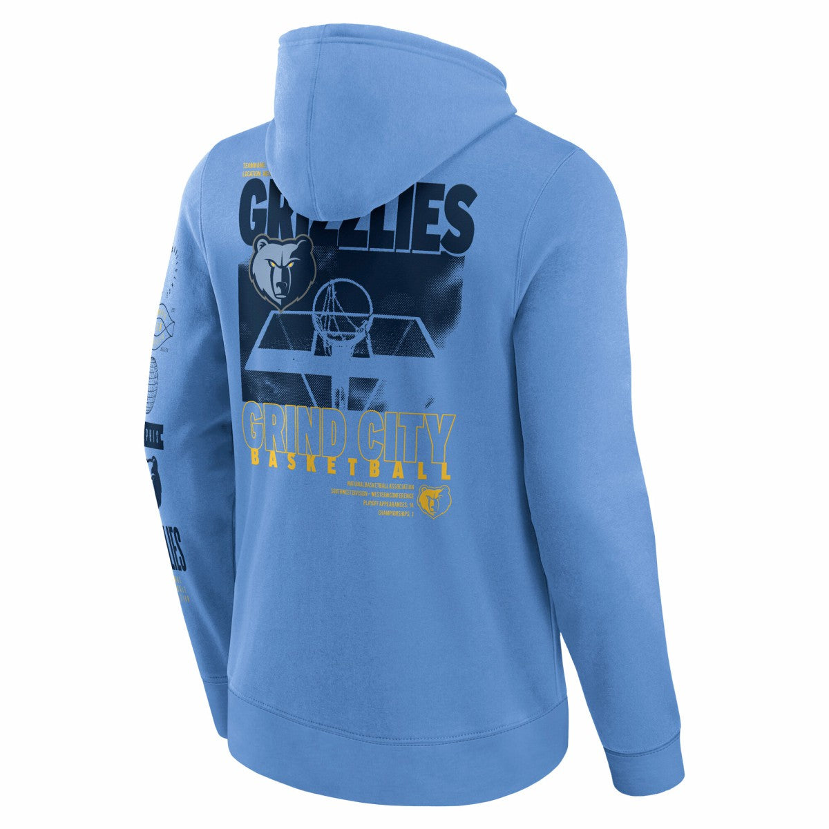 Memphis Grizzlies Game Time Crossover Pullover Hoodie Blue