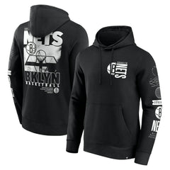 Brooklyn Nets Game Time Crossover Pullover Hoodie Black