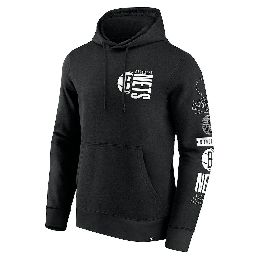 Brooklyn Nets Game Time Crossover Pullover Hoodie Black
