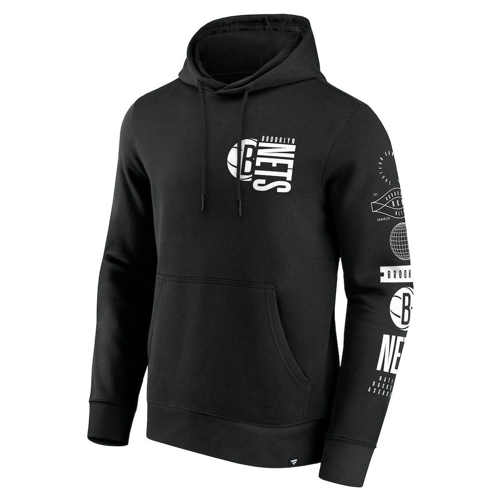 Brooklyn Nets Game Time Crossover Pullover Hoodie Black