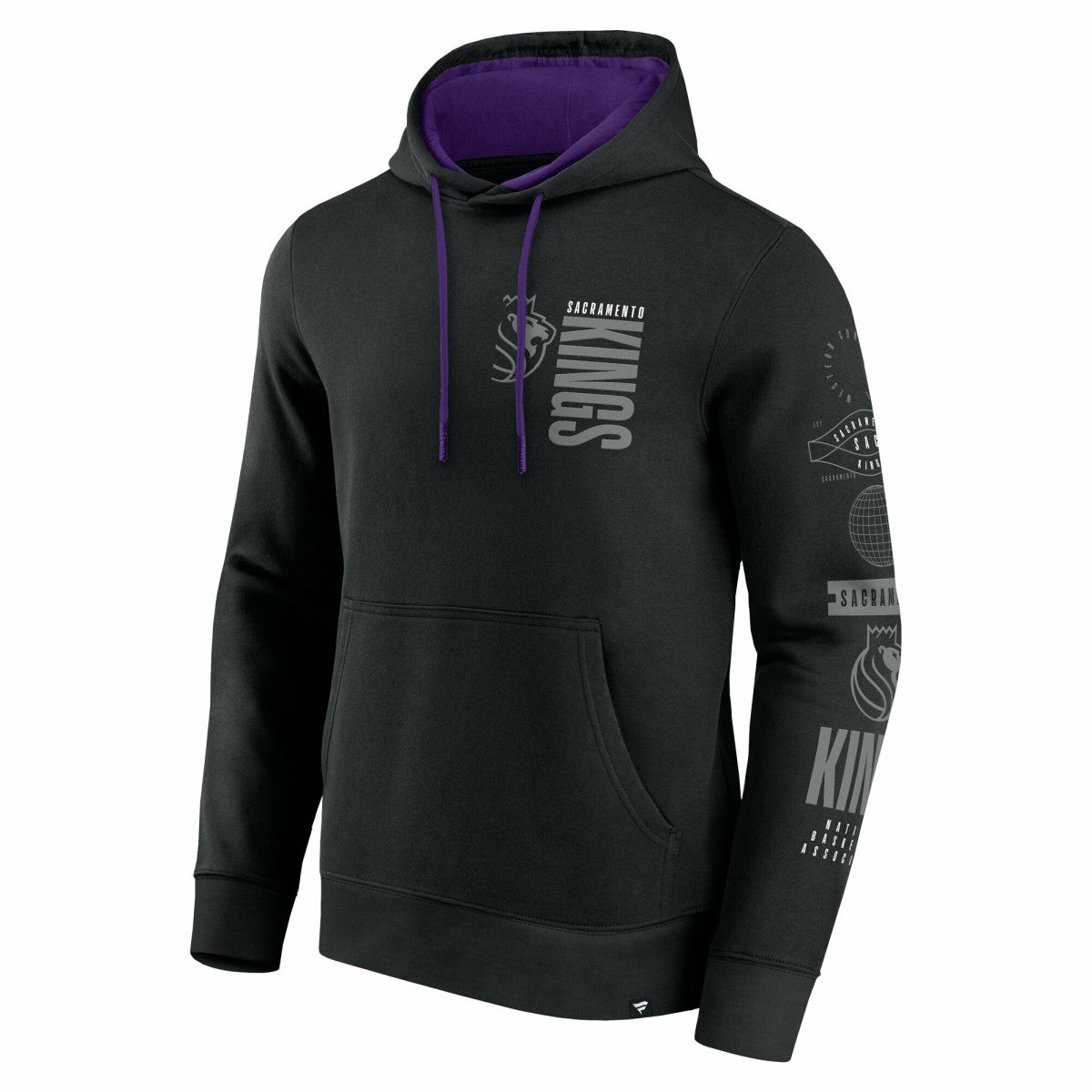 Sacramento Kings Game Time Crossover Pullover Hoodie Black