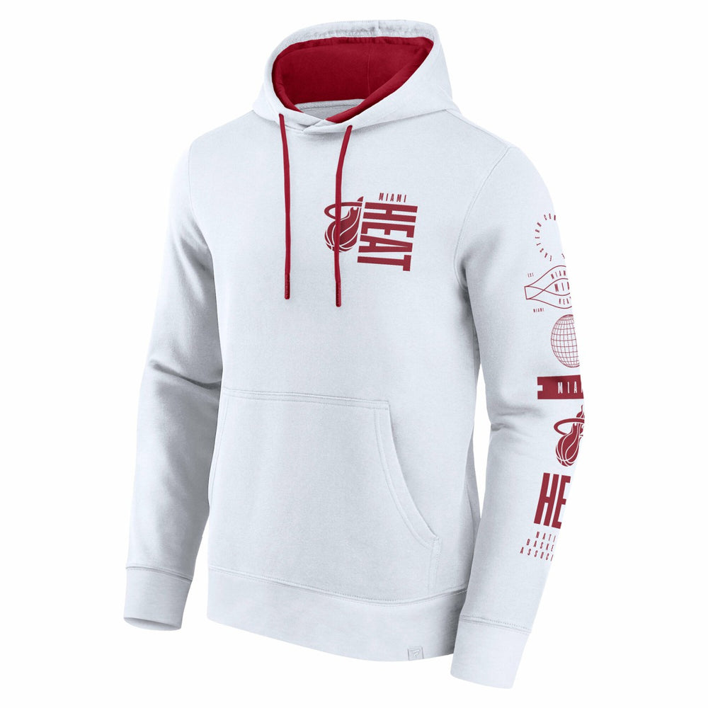 Miami Heat Game Time Crossover Pullover Hoodie White